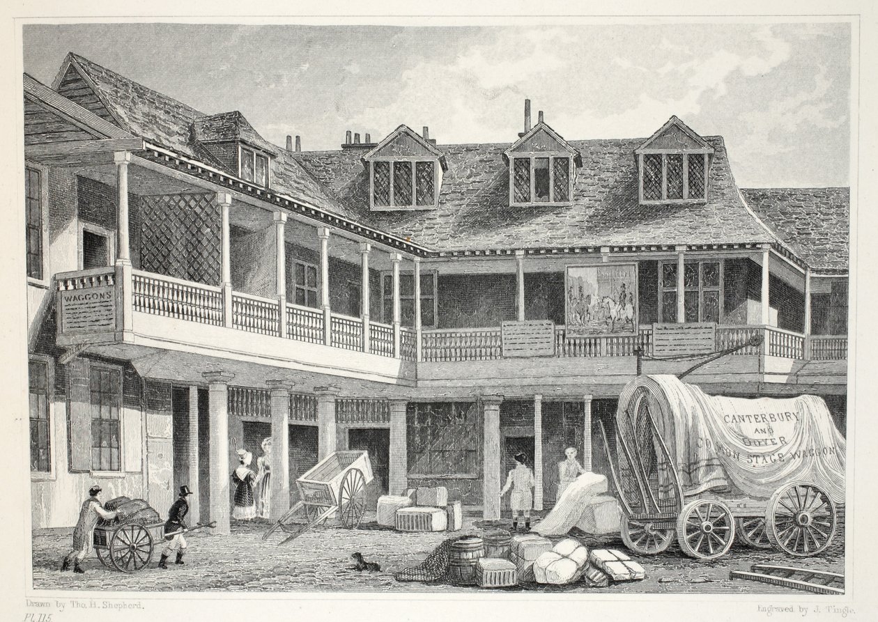 Talbot Inn, Southwark, fra puben 