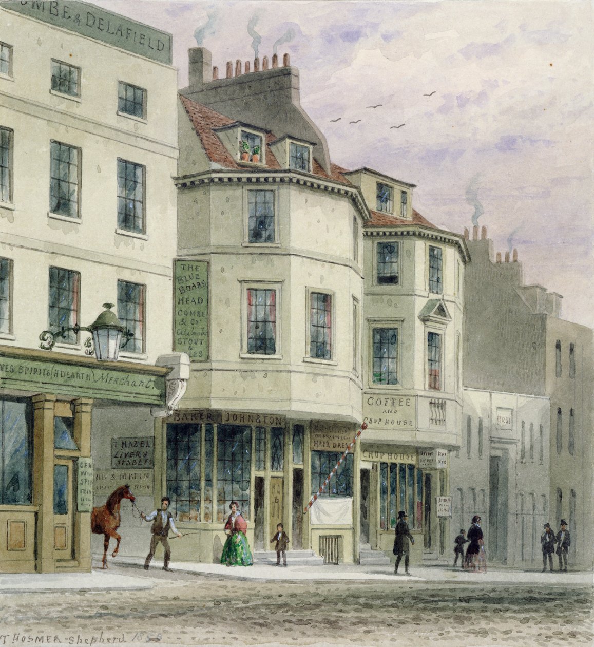 The Boars Head Inn, King Street, Westminster, 1858 av Thomas Hosmer Shepherd