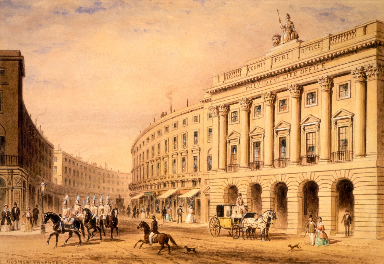 County Fire Office, London, første halvdel av 1800-tallet av Thomas Hosmer Shepherd