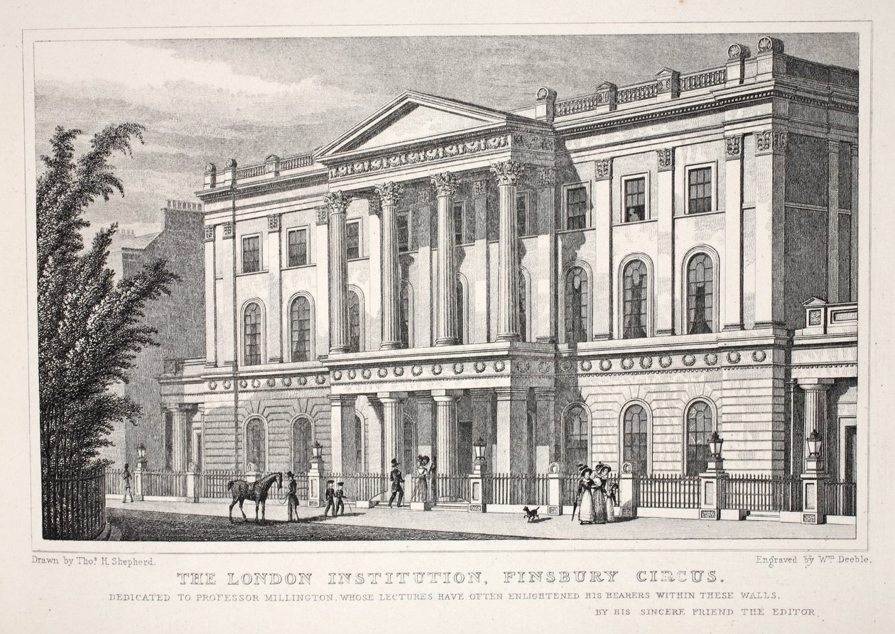 London Institution, Finsbury Circus, fra puben 