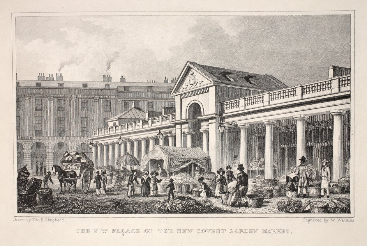 N.W. Fasade av New Covent Garden Market, fra puben 