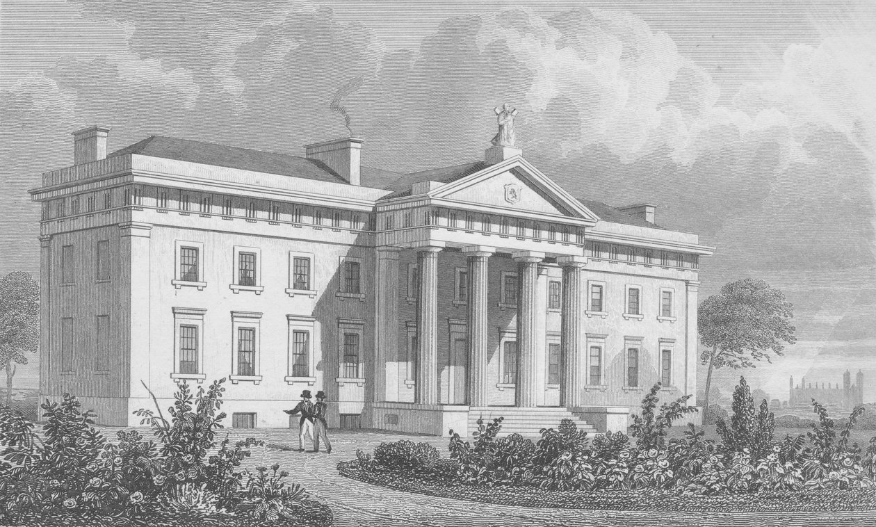 The New Caledonian Asylum (gravering) (bw-bilde) av Thomas Hosmer Shepherd
