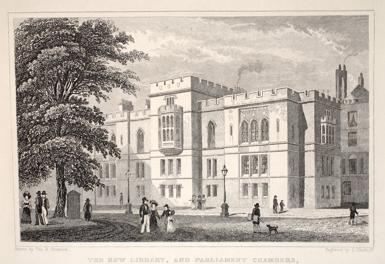 The New Library, and Parliament Chambers, fra puben 
