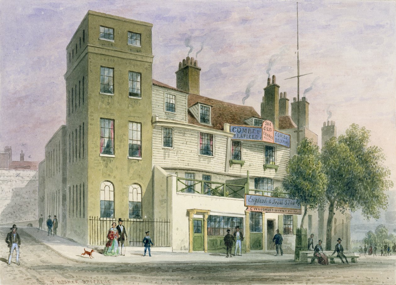 The Old George på Tower Hill av Thomas Hosmer Shepherd