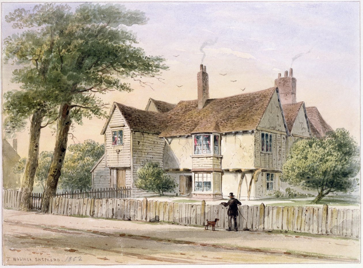 The Rectorial House, Newington Butts, 1852 av Thomas Hosmer Shepherd