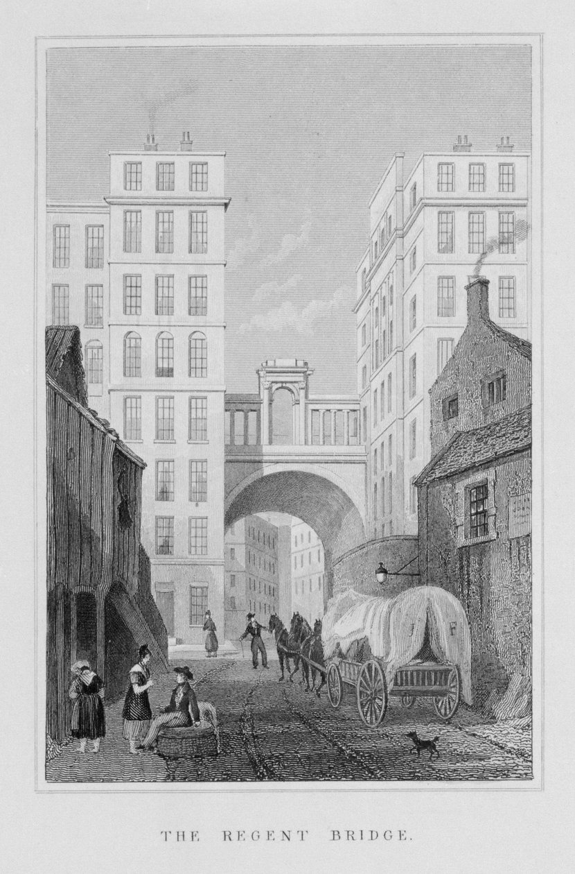 The Regent Bridge, Edinburgh, gravert av Thomas Barber, 1829 av Thomas Hosmer Shepherd