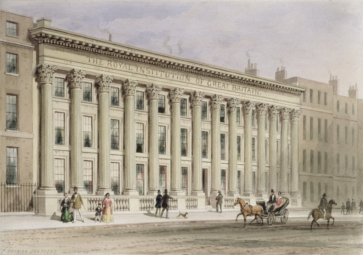 The Royal Institution of Great Britain, Albemarle Street, ca. 1838 av Thomas Hosmer Shepherd