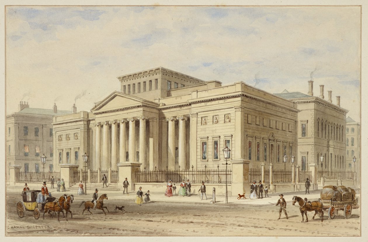 The Royal Manchester Institution, ca. 1836 (akvarell på papir) av Thomas Hosmer Shepherd