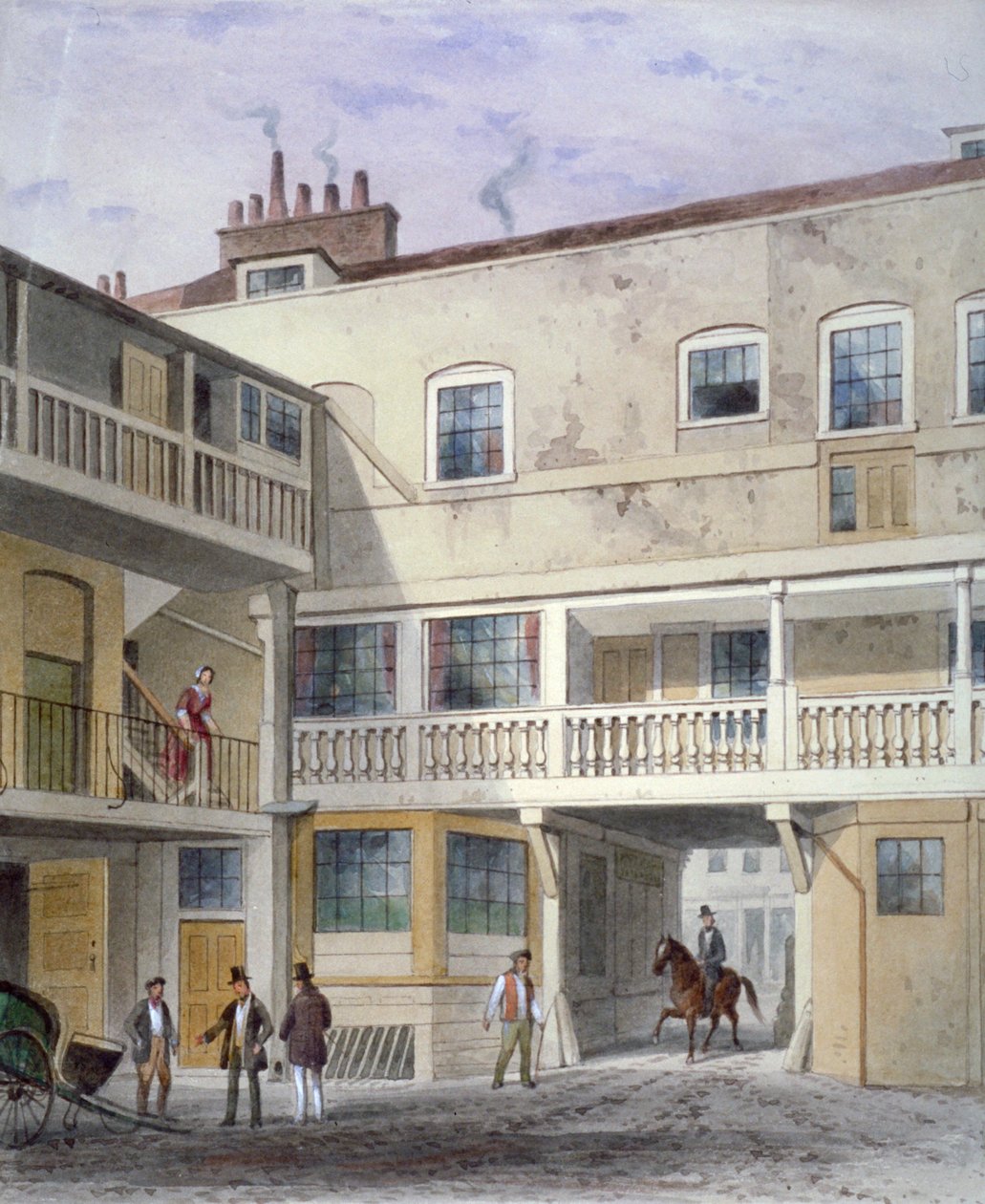 Three Kings Inn på Piccadilly, Westminster, London, 1856 av Thomas Hosmer Shepherd