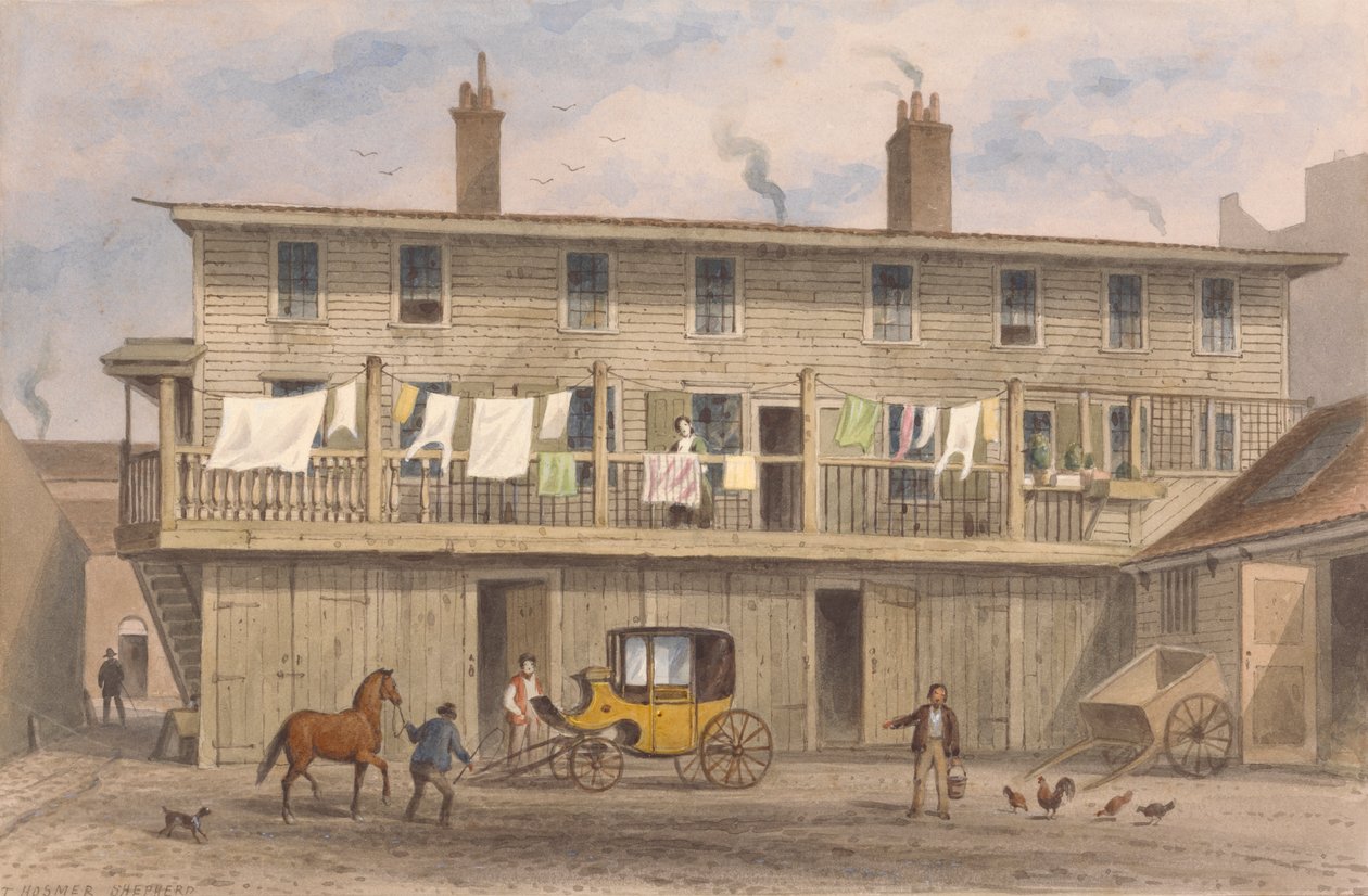 The Vine Inn, Vine Yard, Aldersgate i City of London av Thomas Hosmer Shepherd