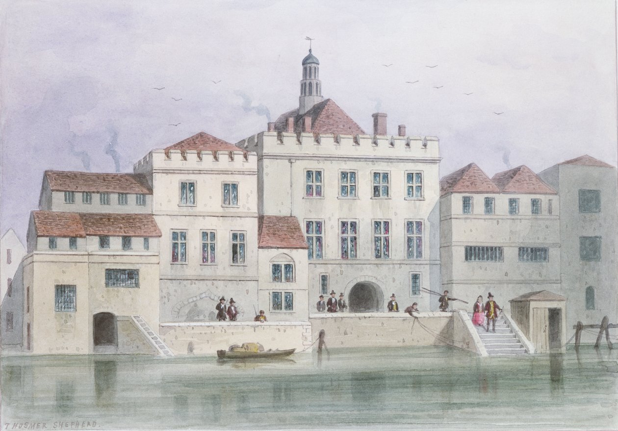 Utsikt over Old Fishmongers Hall, 1650 av Thomas Hosmer Shepherd