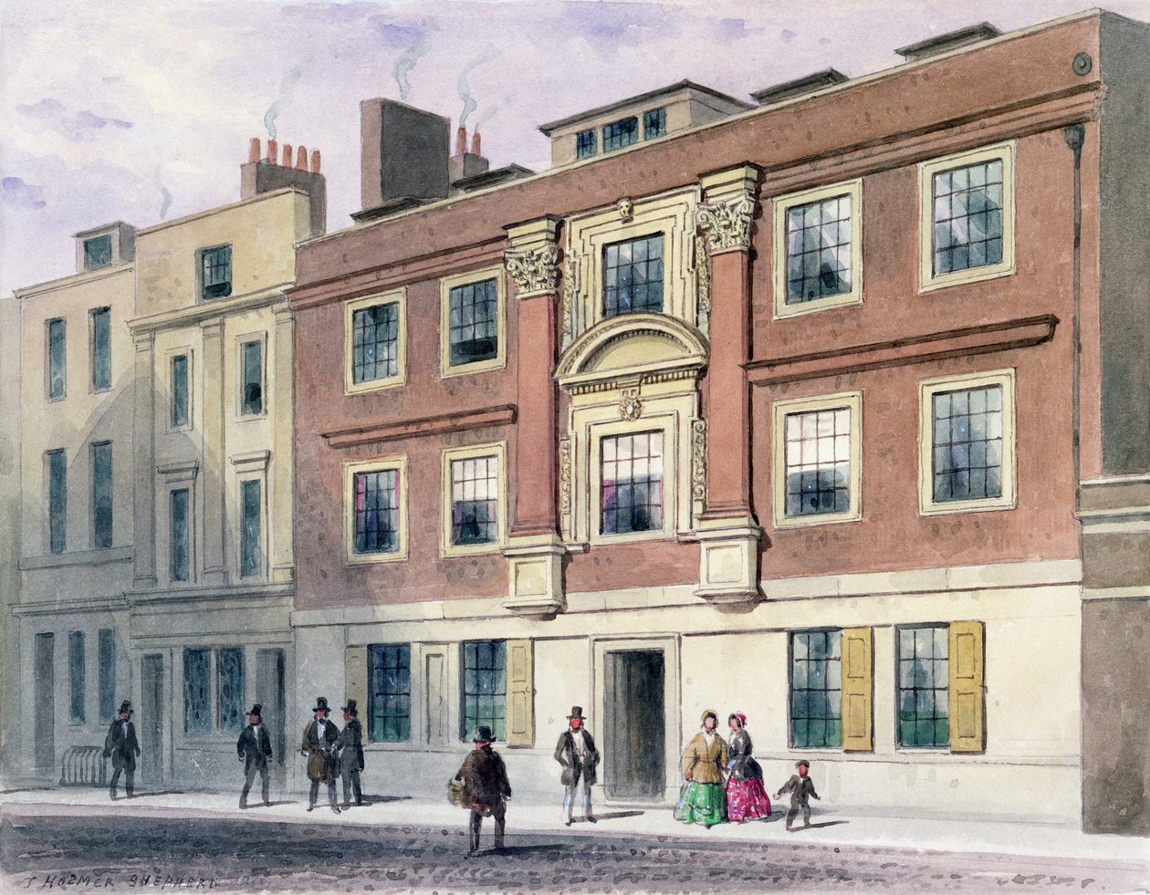 Winchester Street, 1850 av Thomas Hosmer Shepherd