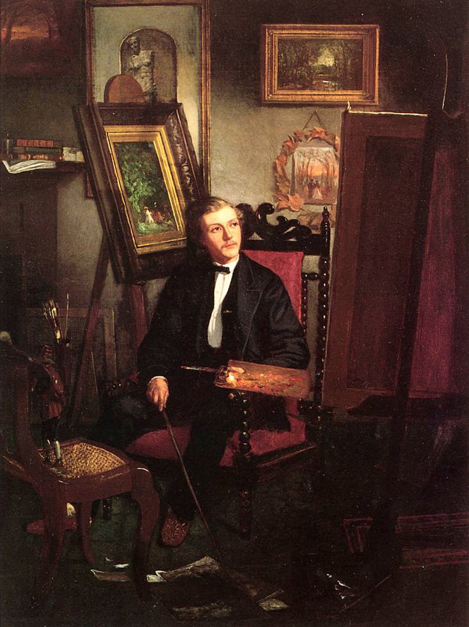 Selvportrett, ca. 1870 av Thomas Hovenden