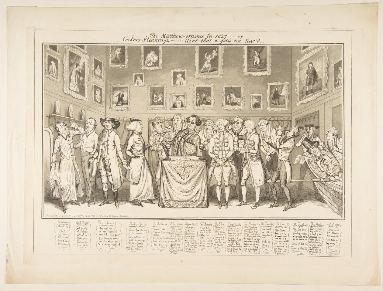 Matthew-orama for 1827-eller Cockney Gleanings,-er det ikke en god un nå, 26. mars 1827. av Thomas Howell Jones