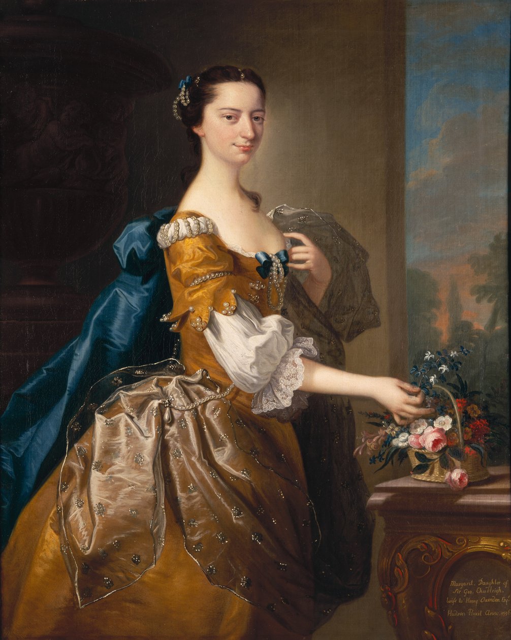 Margaret, datter av Sir George Chudleigh, giftet seg med Henry Oxendon av Thomas Hudson