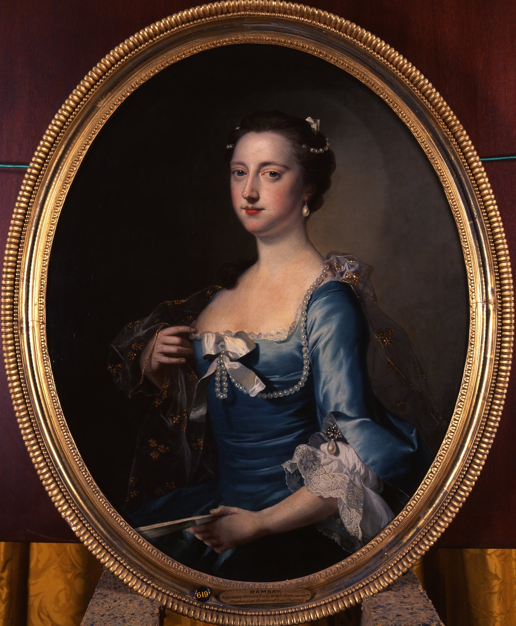Portrett av Frances Thynne, Lady Hertford, senere hertuginne av Somerset (olje på lerret) av Thomas Hudson