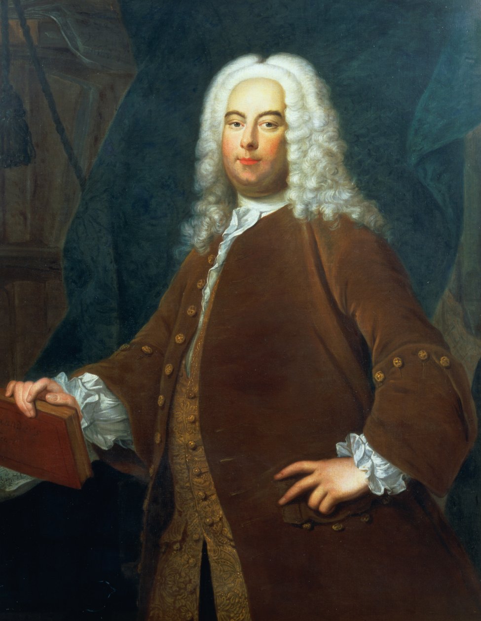 Portrett av George Frederick Handel (1685-1759) ca. 1736 av Thomas Hudson