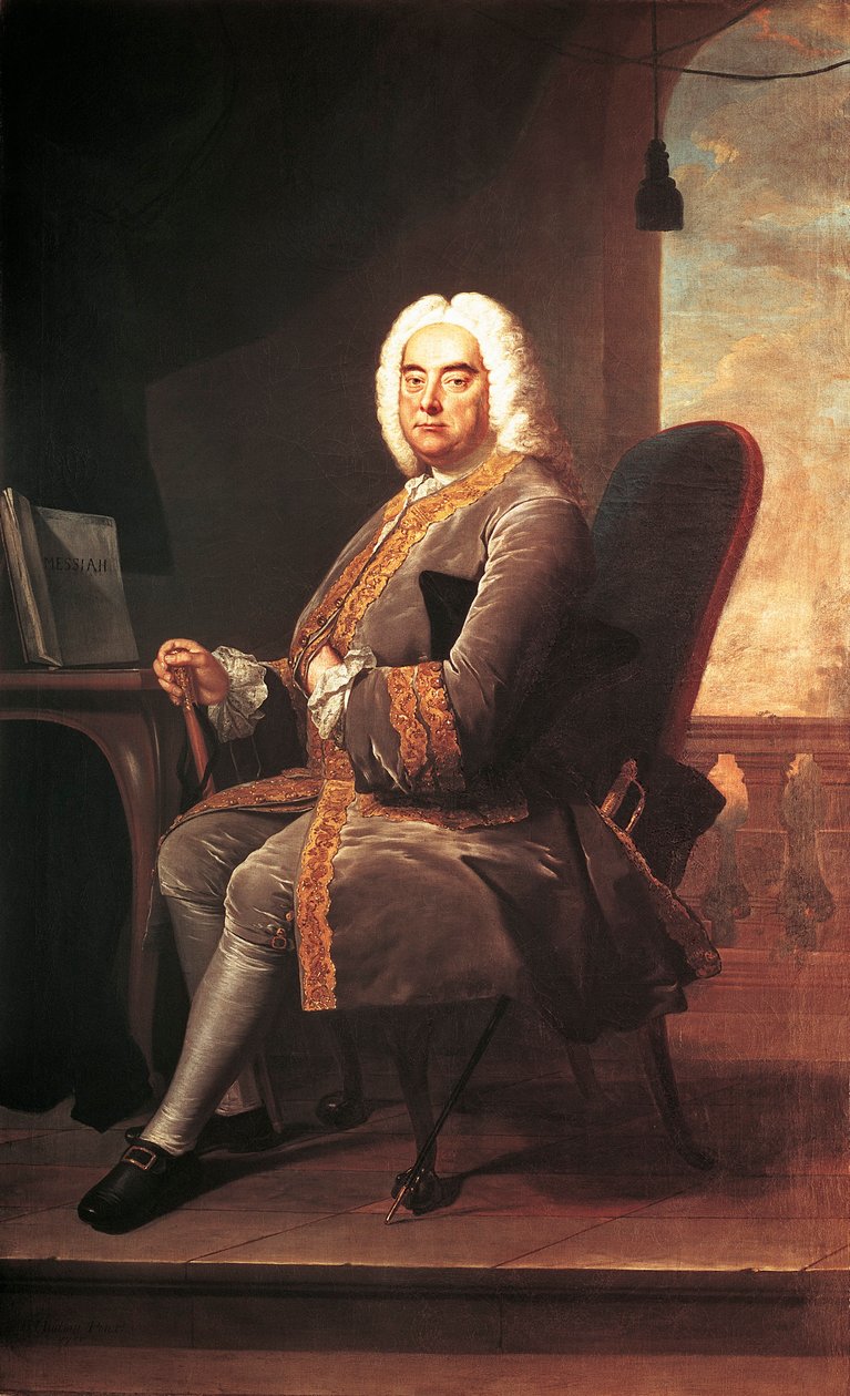 Portrett av den tysk-engelske komponisten George Frideric Handel (1685-1759) av Thomas Hudson
