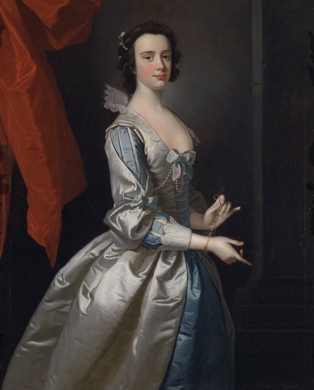 Portrett av en kvinne, sannsynligvis Elizabeth Aislabie, fra Studley Royal, Yorkshire av Thomas Hudson