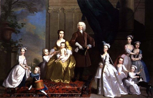 The Radcliffe Family, ca. 1738-42 (olje på lerret) av Thomas Hudson
