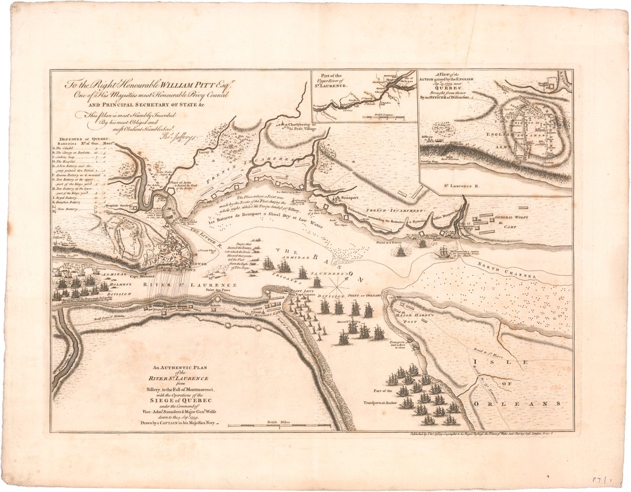 A Plan of River St. Laurence av Jeffreys av Thomas Jefferys