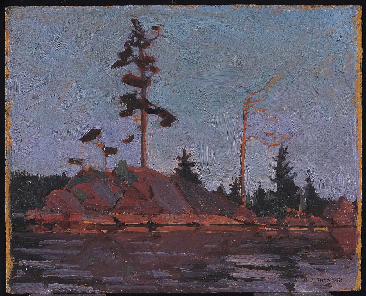 Algonquin Park, 1916 (olje på kompositt tremasseplate) av Tom Thomson