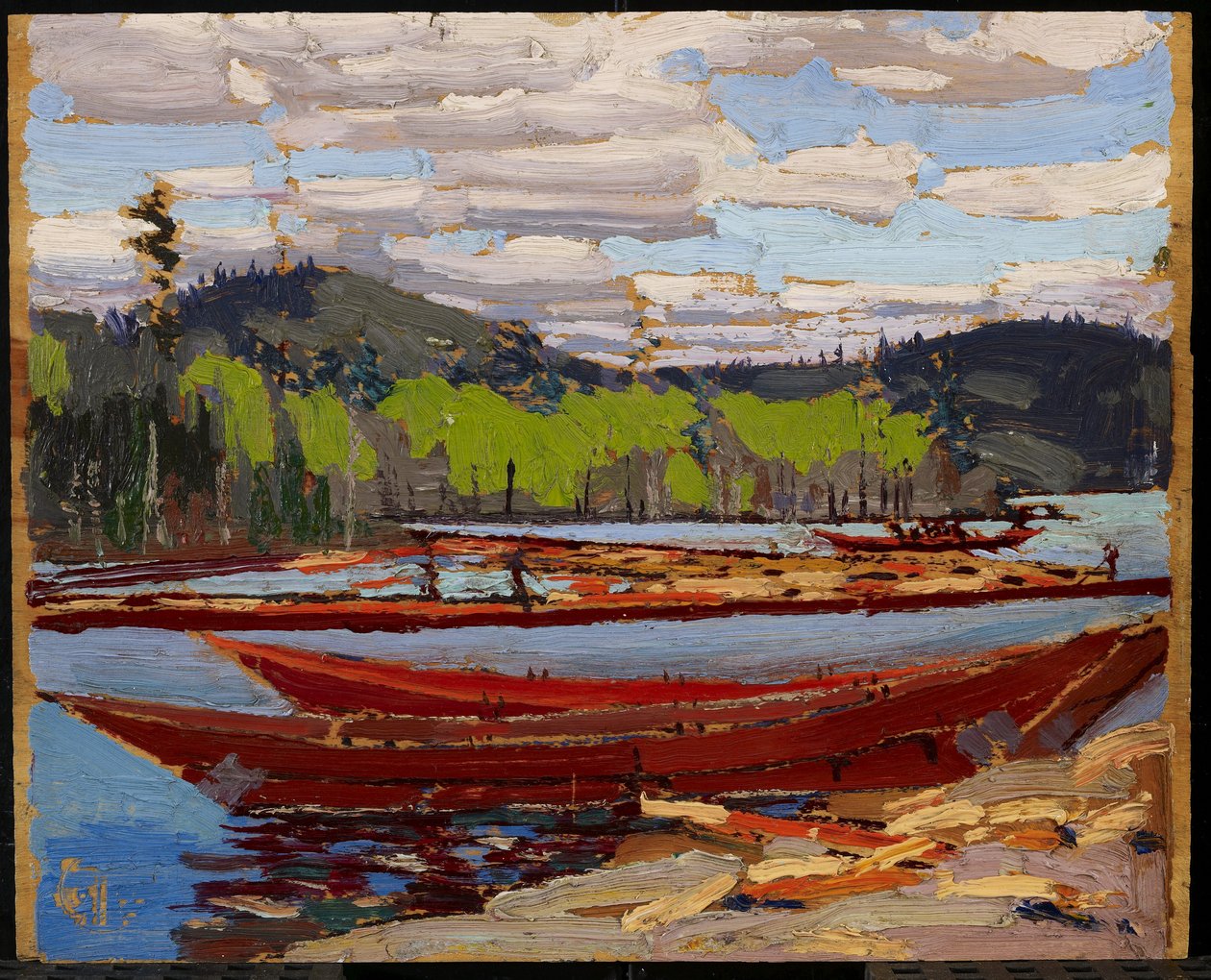 Båter, sommeren 1916 av Tom Thomson