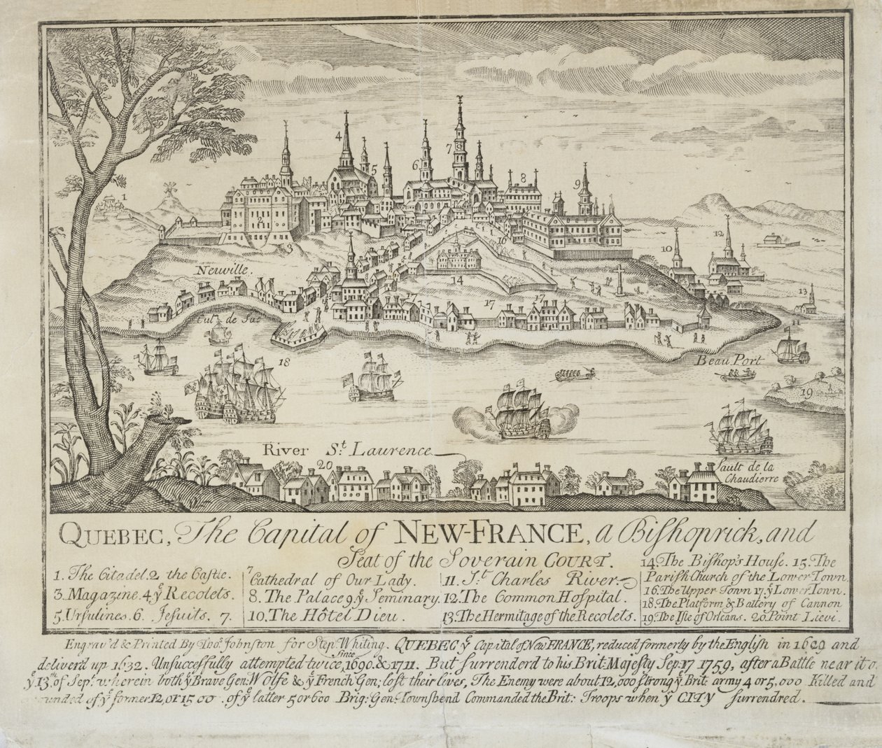QUEBEC, hovedstaden i NEW-FRANCE, et bispedømme og sete for Soverain-domstolen av Thomas Johnston