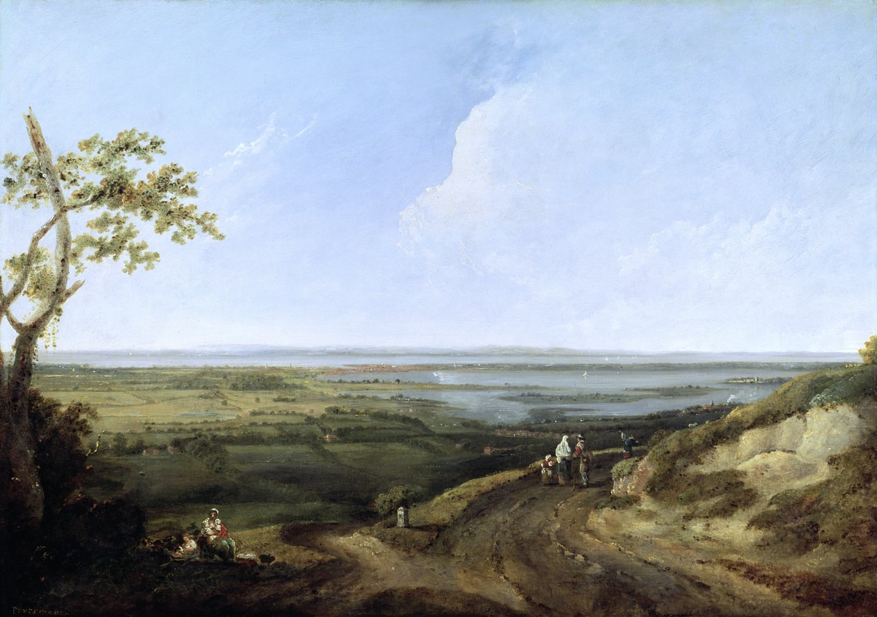 Utsikt over Portsmouth fra Portsdown Hill av Thomas Jones