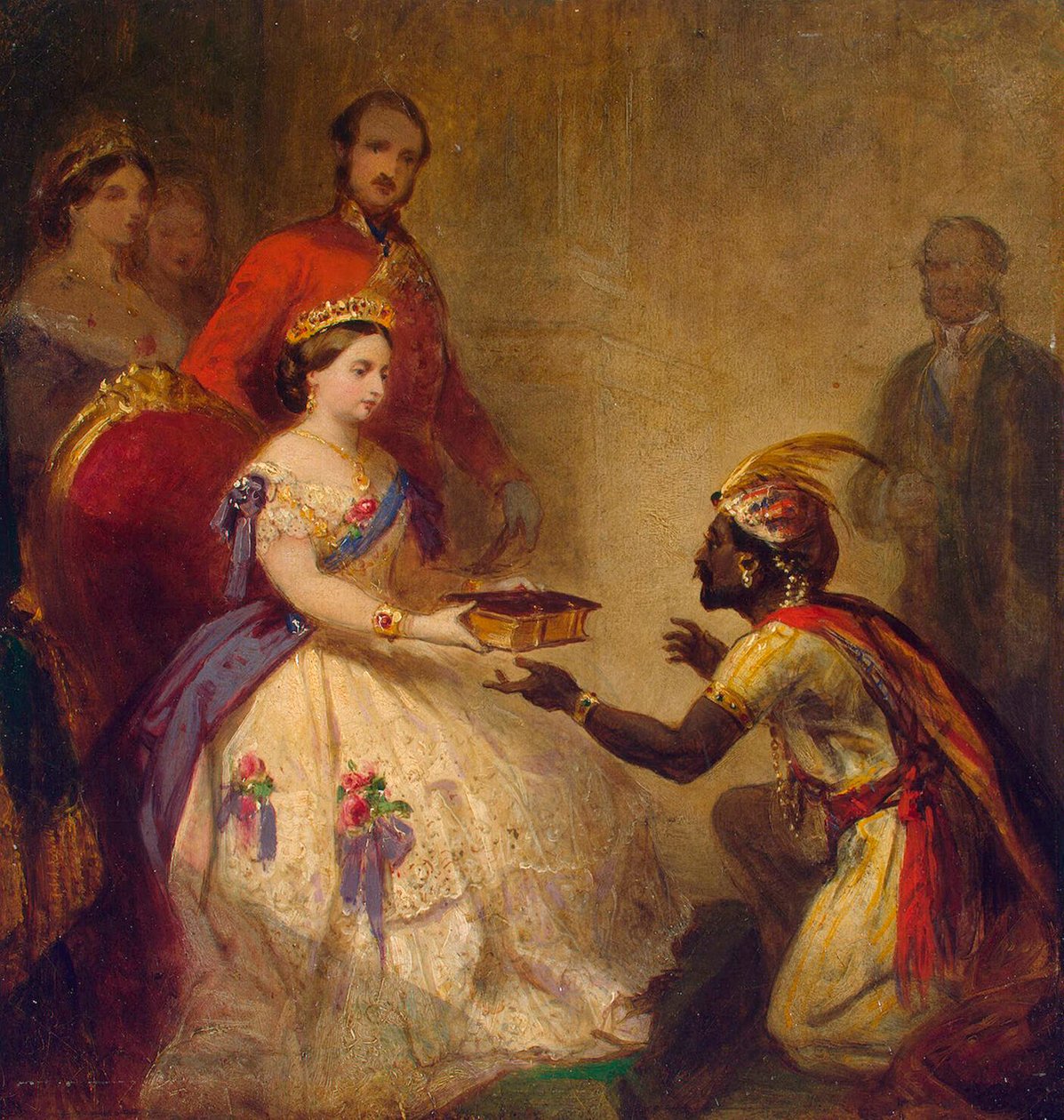 Queen Victoria Giving the Bible to an African Chief