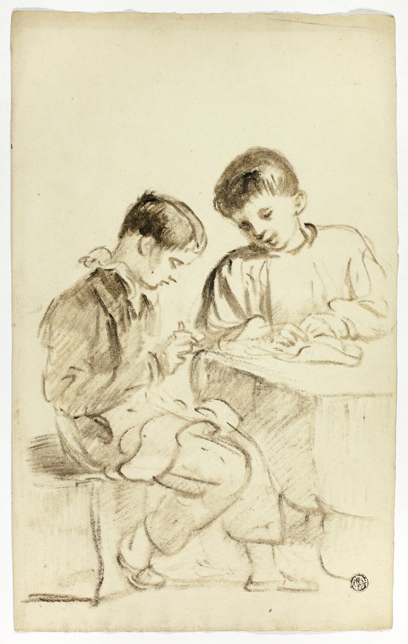To skolegutter av Thomas Jones Barker