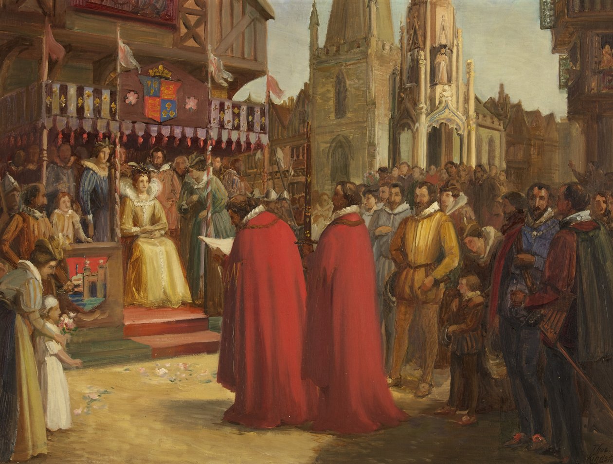 Besøk av dronning Elizabeth I til Bristol av Thomas Kingston