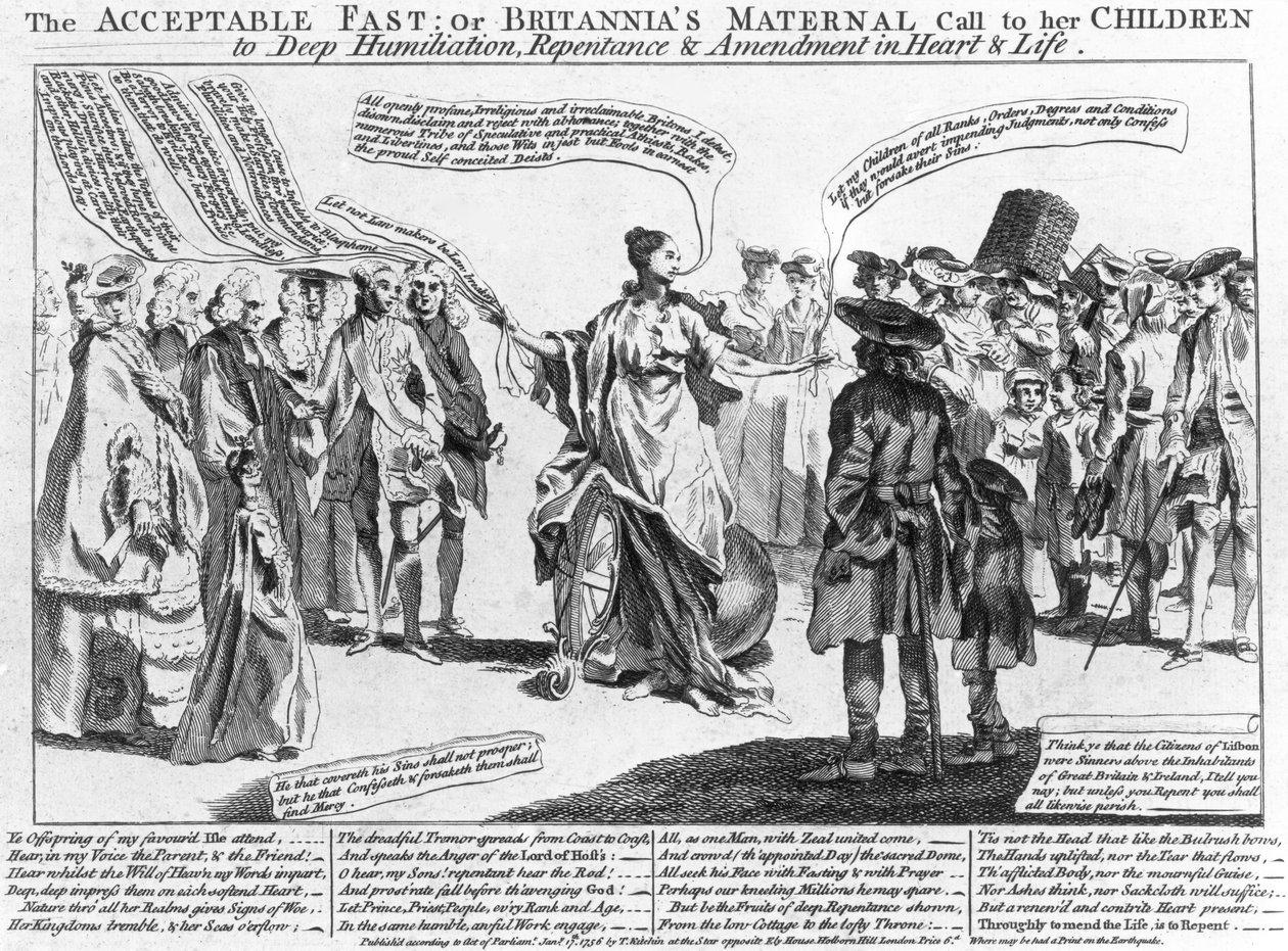 Den akseptable fasten: Eller, Britannias mors kall til sine barn til dyp ydmykelse, omvendelse og endring i hjertet og livet, 1756 av Thomas Kitchin