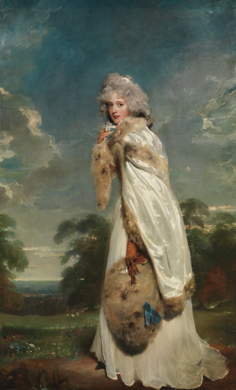 Elizabeth Farren født omkring 1759, død 1829, senere grevinne av Derby, 1790. av Thomas Lawrence