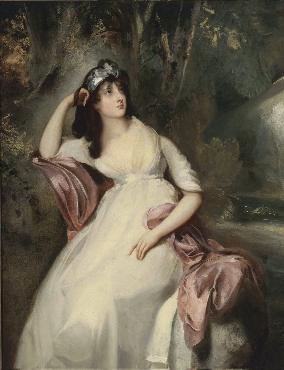 ""Portrett av Sally Siddons (1775-1803)"" Maleri av Sir Thomas Lawrence (1769-1830) Privat samling av Thomas Lawrence