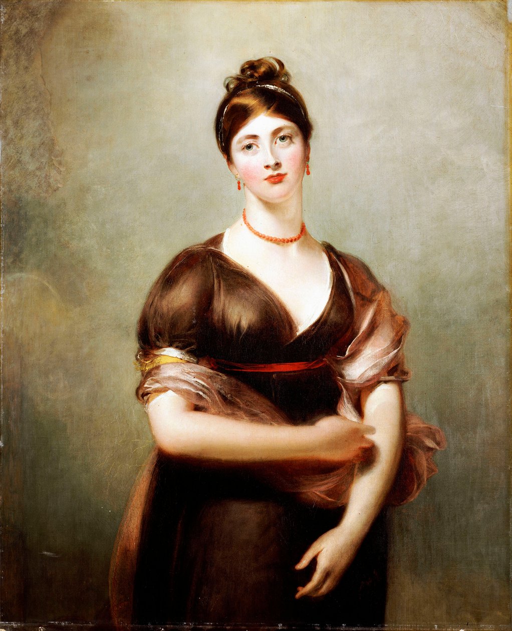 Portrett av Elizabeth Jennings, i positur av Venus de"Medici, 1798-99 av Thomas Lawrence