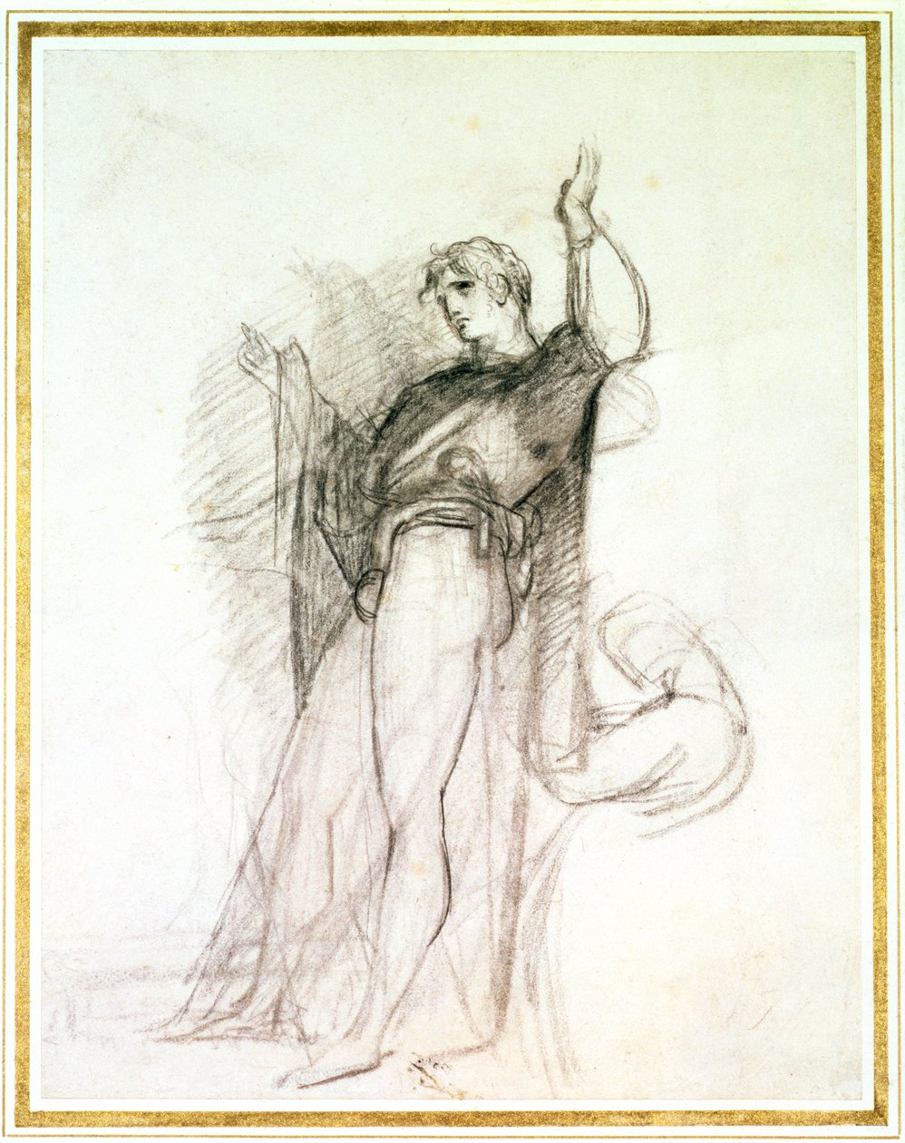 Portrett av John Philip Kemble som Hamlet (kritt på papir) av Thomas Lawrence