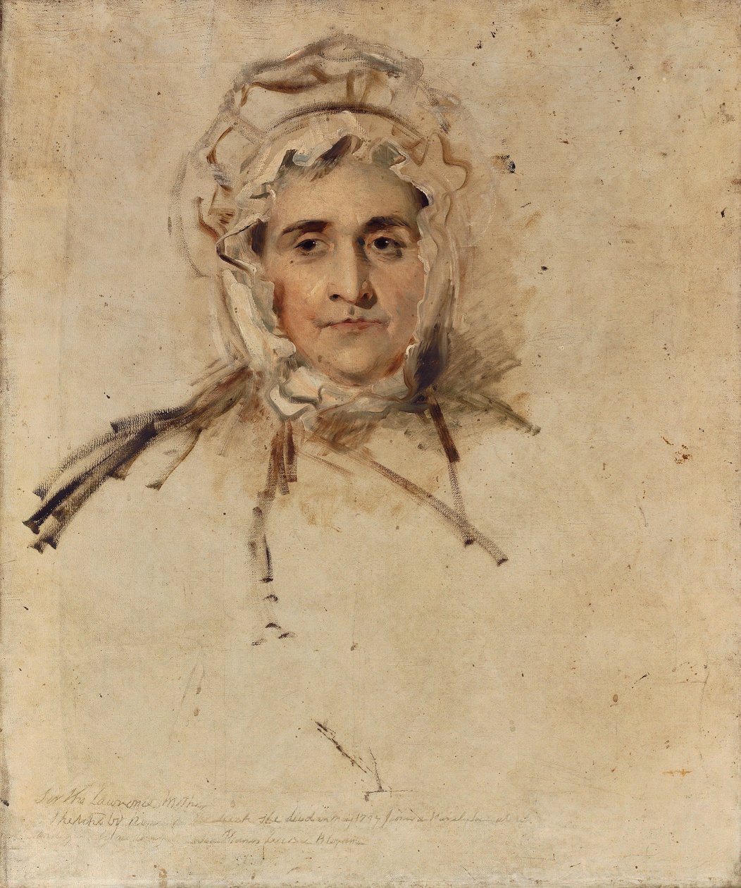 Portrett av Lucy Lawrence, kunstnerens mor, en skisse av Thomas Lawrence