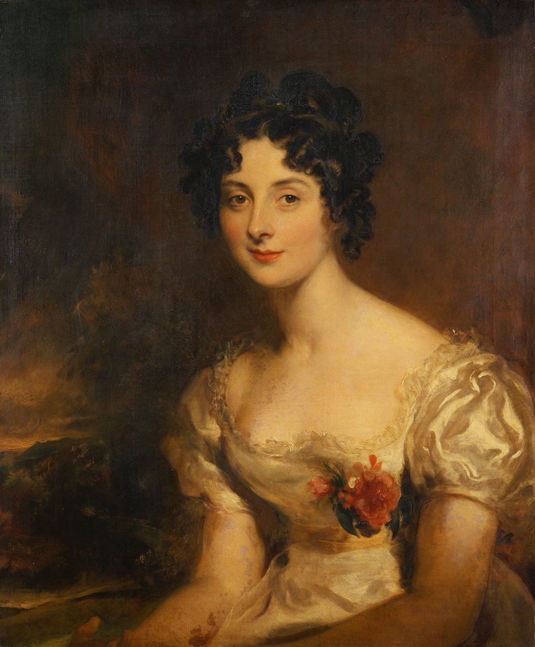 Portrett av frøken Emily Maxwell (olje på lerret) av Thomas Lawrence