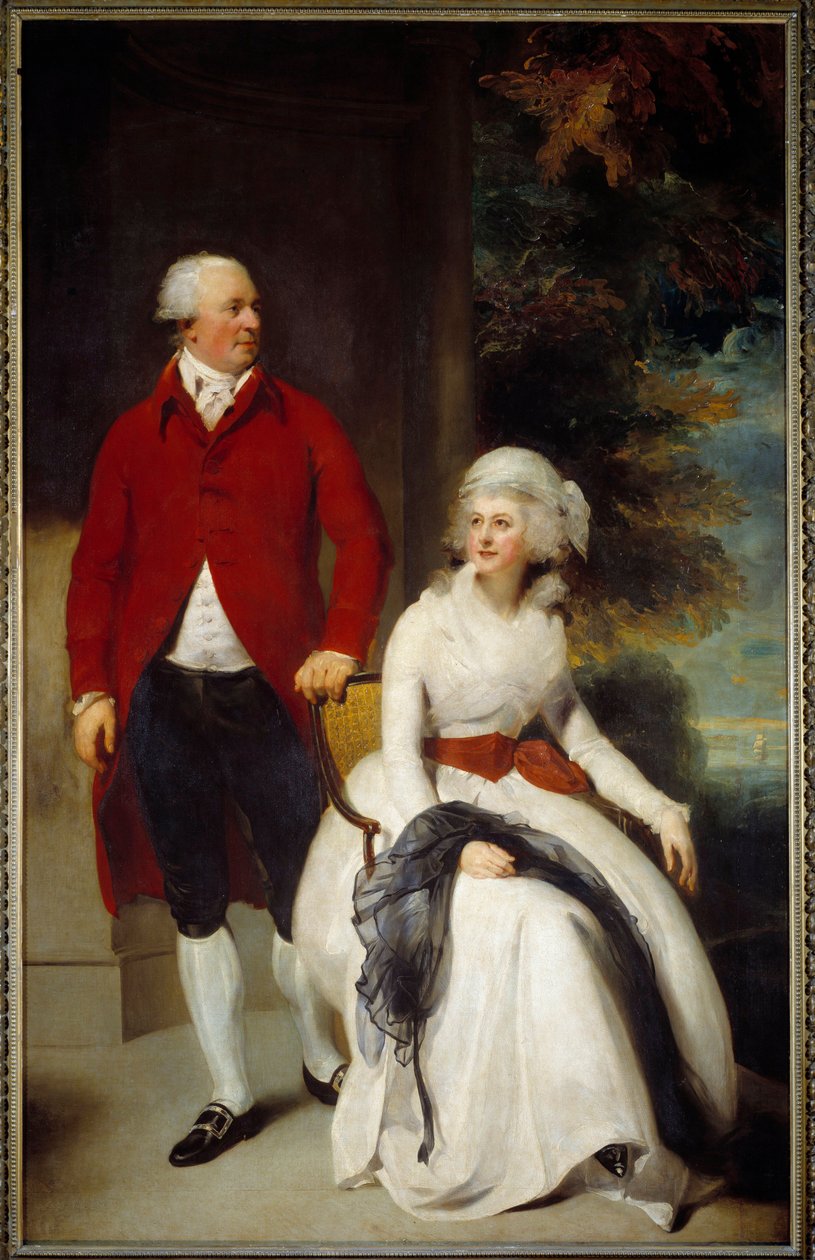 Portrett av bankmannen Julius Angerstein (1735-1823) og hans andre kone Eliza Payne (1748-1800) Maleri av Sir Thomas Lawrence (1769-1830) 1700-tallet Søn. 2,52 X 1,60 m av Thomas Lawrence