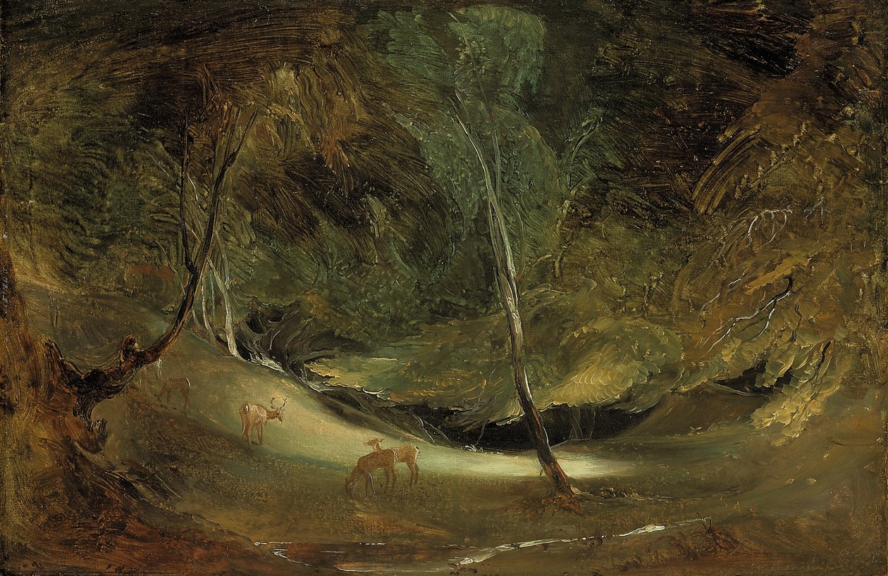 The Source of the Manifold at Ilam Park (olje på papir, lagt ned på lerret) av Thomas Lawrence