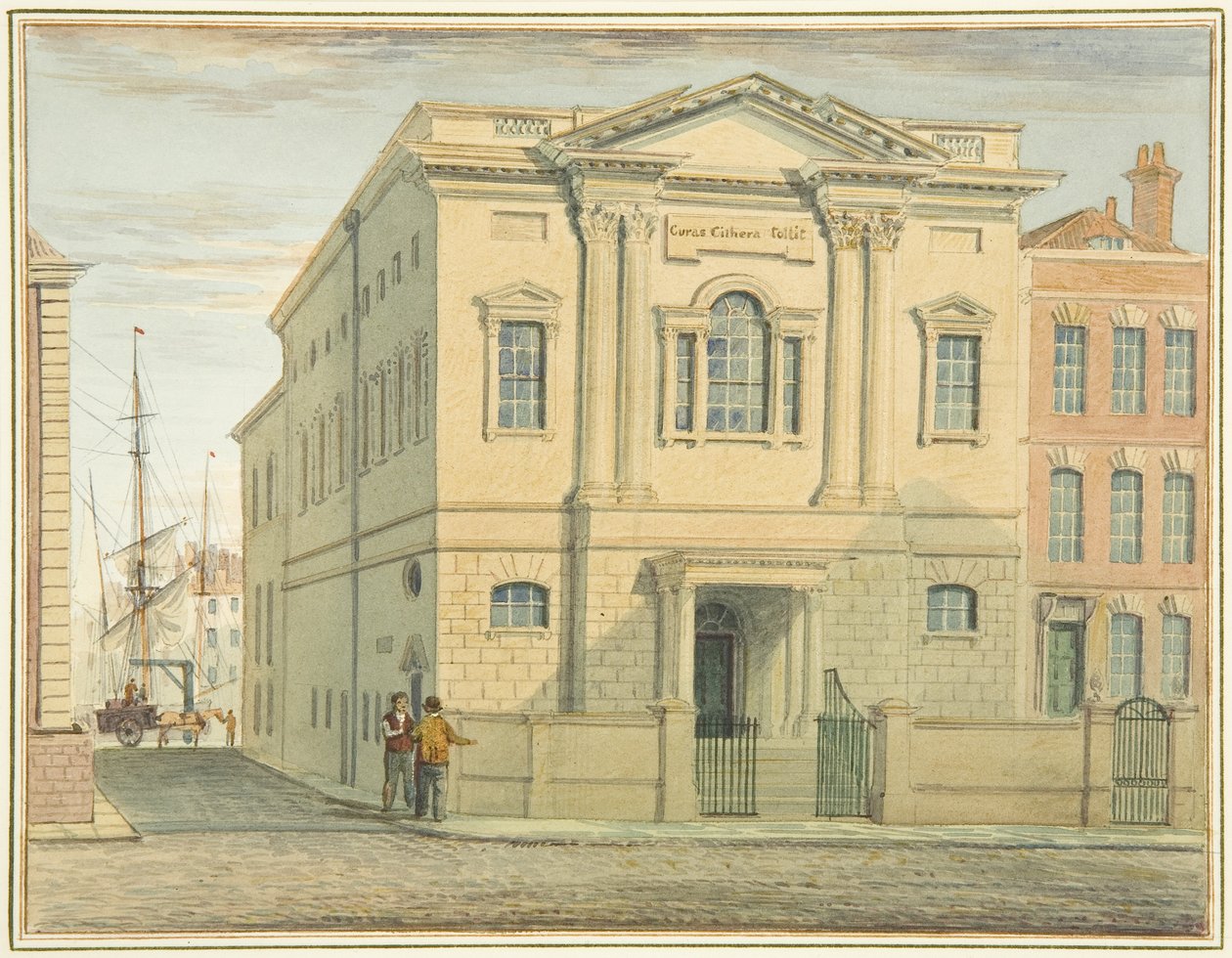 Assembly Rooms, Prince Street (akvarell på papir) av Thomas Leeson the Elder Rowbotham