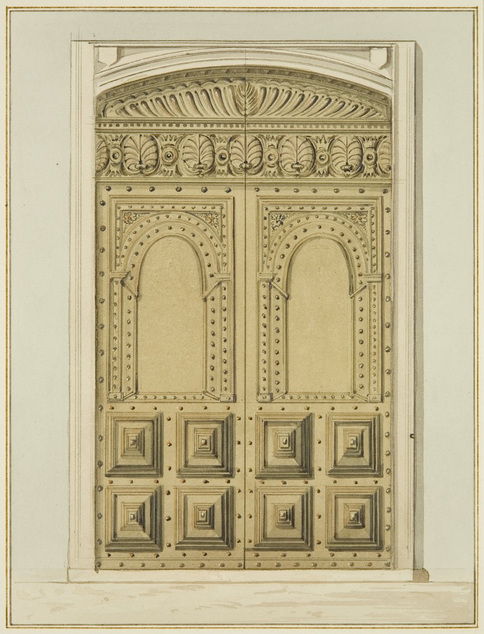 Utskåret indre døråpning nær Altar, St John