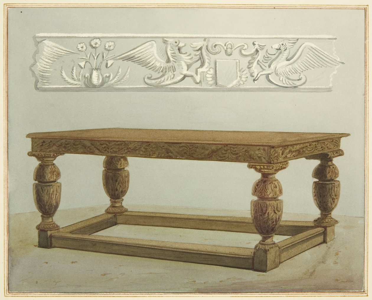 Council Table in the Great Room of the Mint, nå St Peter