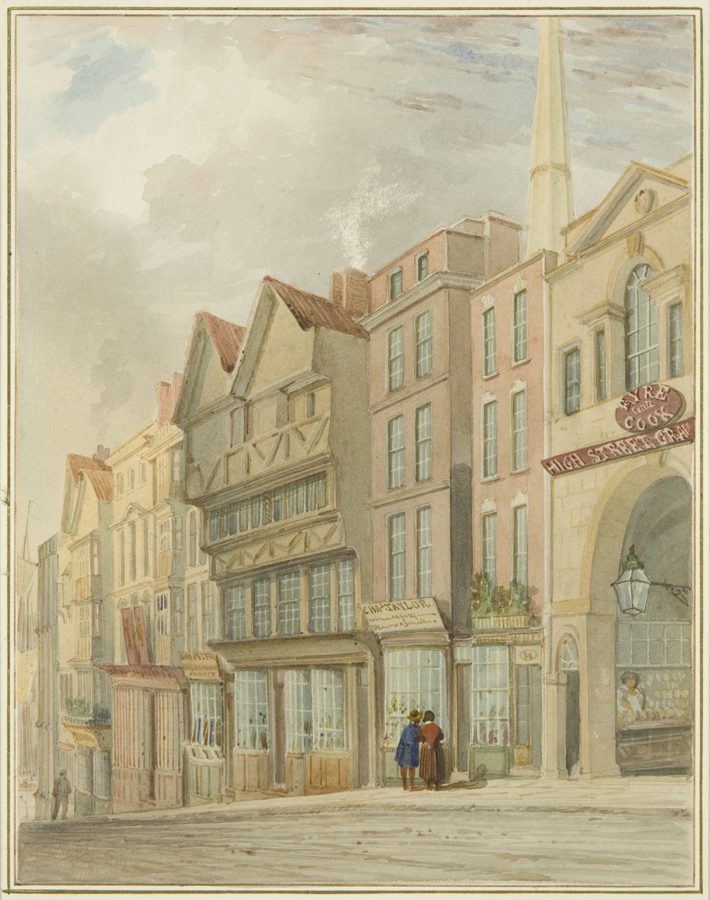 High Street med Market Gate av Thomas Leeson the Elder Rowbotham