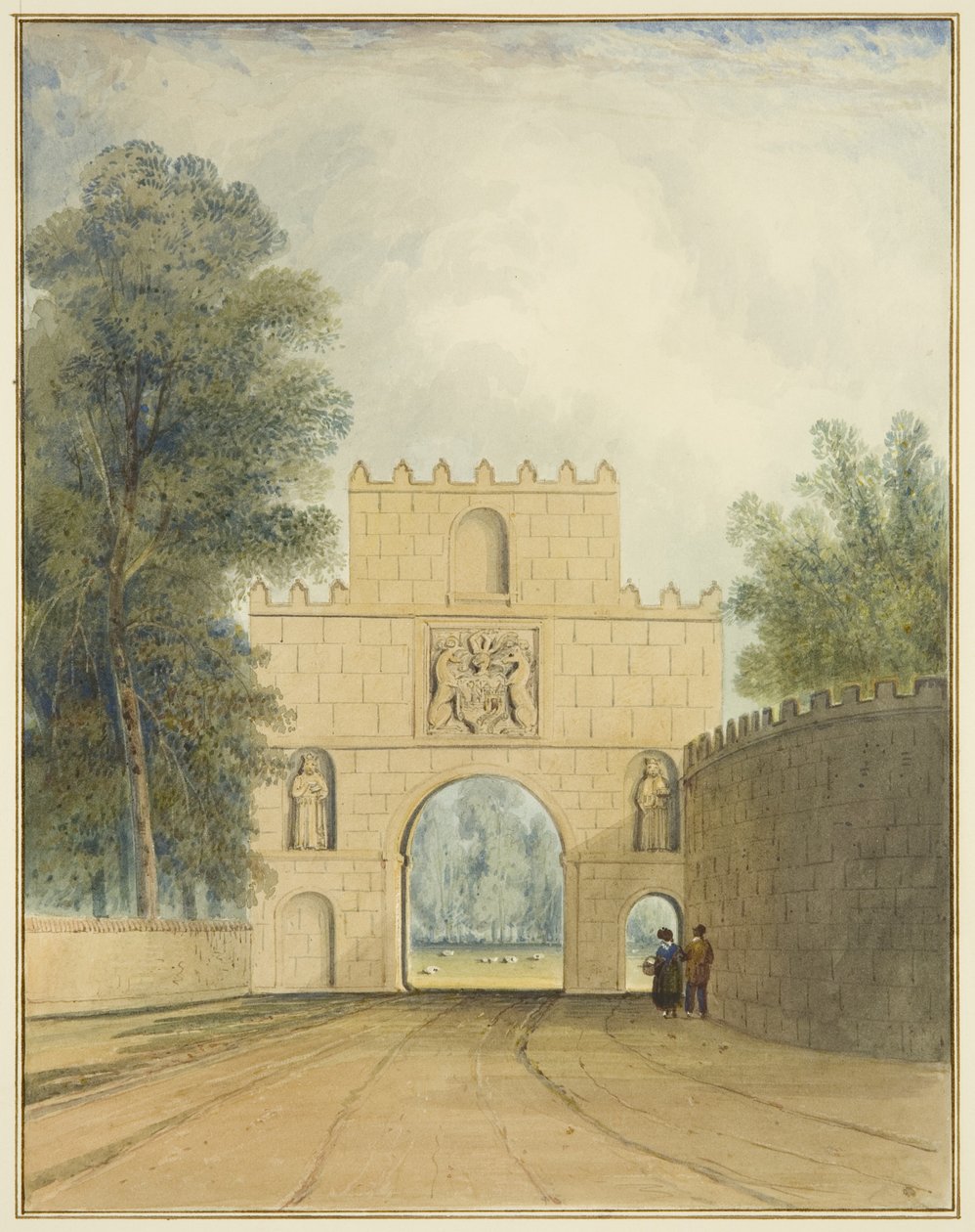 Nordsiden av porten ved Arno