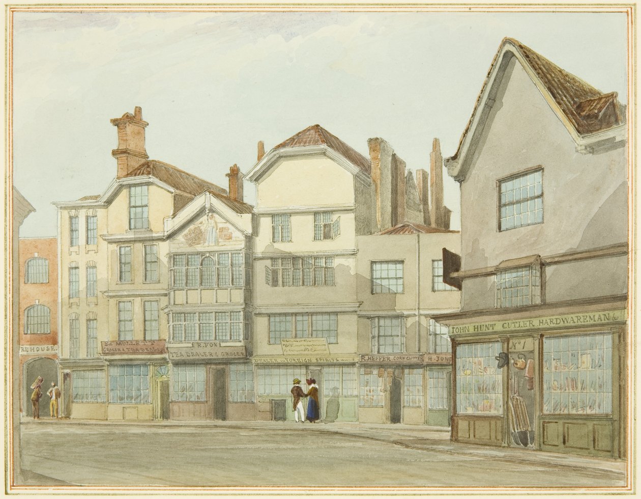 Peter Street (akvarell på papir) av Thomas Leeson the Elder Rowbotham