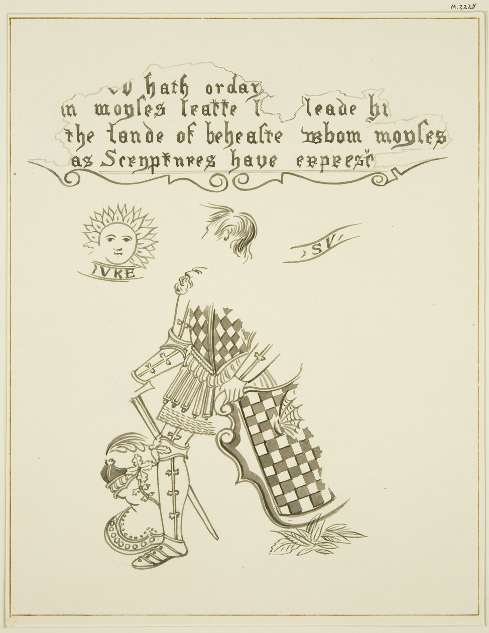 Rester av et veggmaleri på 46 Baldwin Street (penn og blekk på papir) av Thomas Leeson the Elder Rowbotham