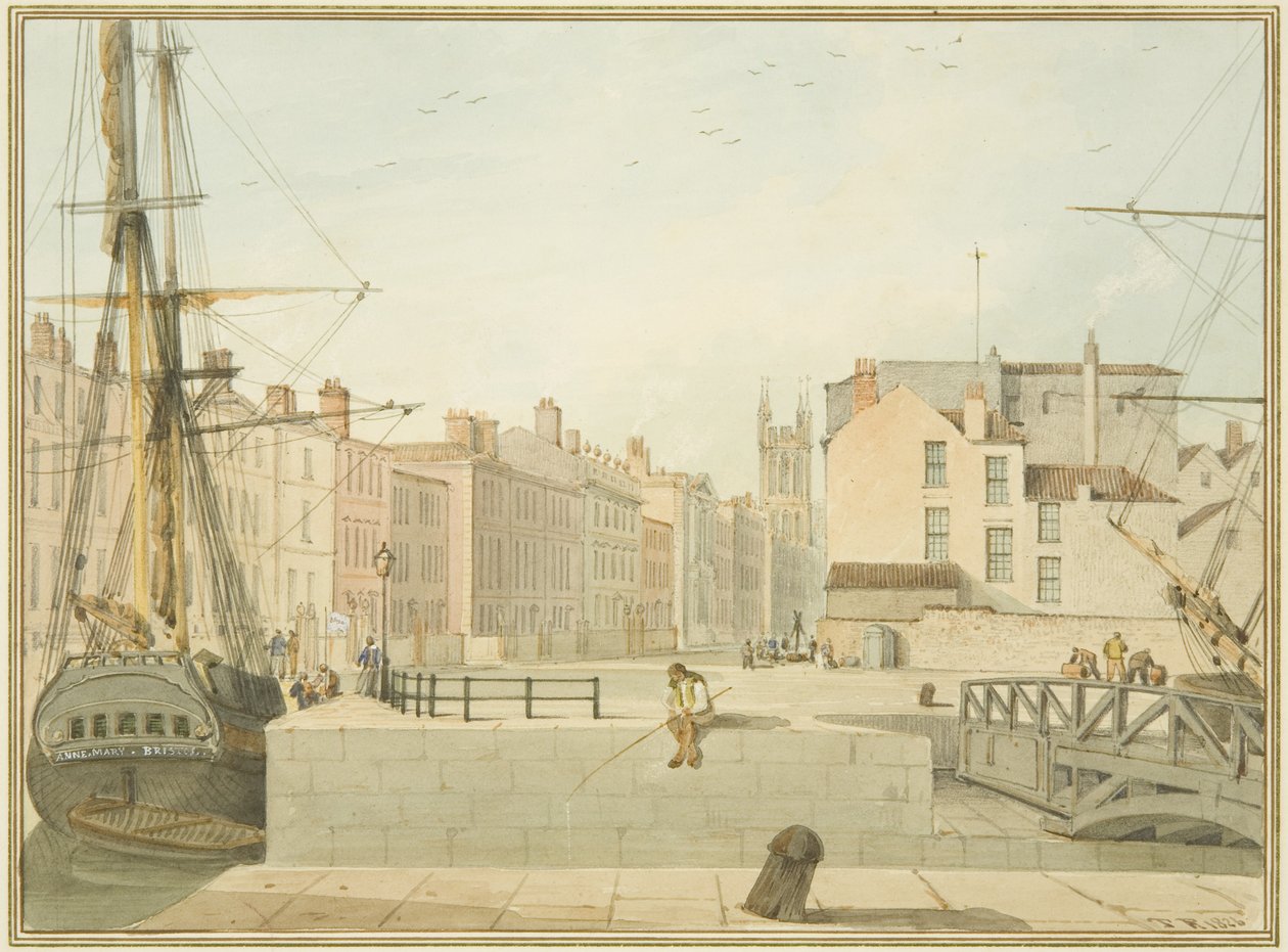 Utsikt over Prince Street, Bristol av Thomas Leeson the Elder Rowbotham