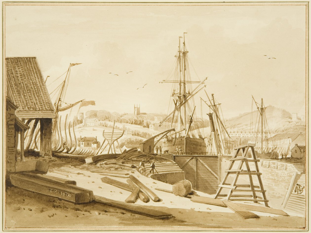 Western Wapping Dock av Thomas Leeson the Elder Rowbotham